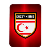 Fahne Nordzypern Magnet (Vertikal)