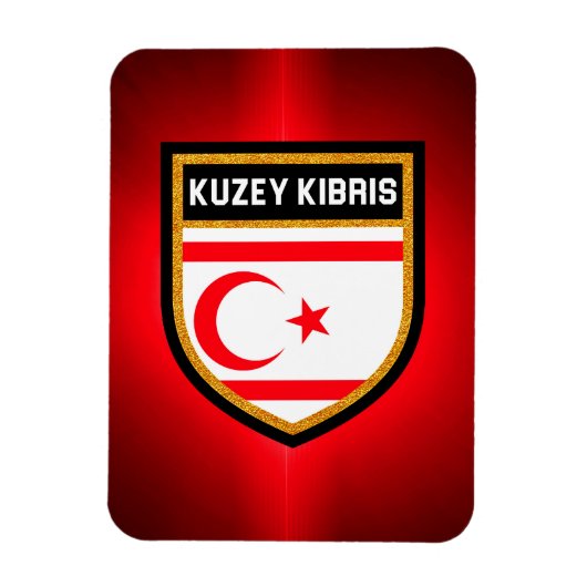 Fahne Nordzypern Magnet (Vertikal)