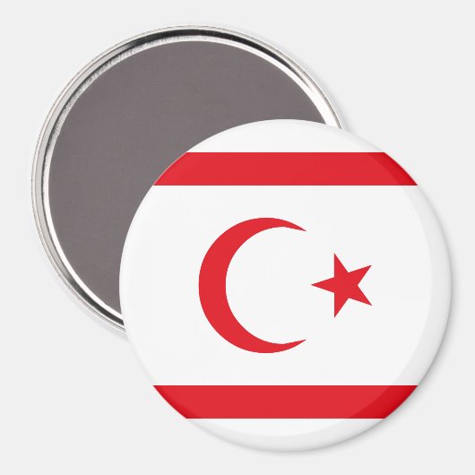 Fahne Nordzypern Magnet (Vorderseite/Rückseite)