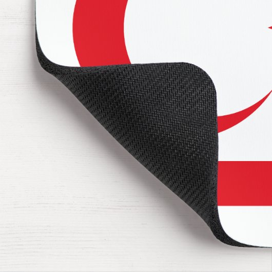 Fahne Nordzypern Mousepad (Ecke)