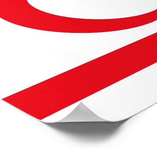 Fahne Nordzypern Poster (Ecke)