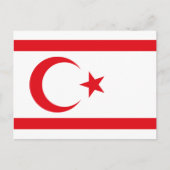 Fahne Nordzypern Postkarte (Vorderseite)