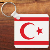 Fahne Nordzypern Schlüsselanhänger (Vorderseite)