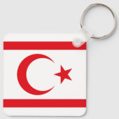 Fahne Nordzypern Schlüsselanhänger (Rückseite)