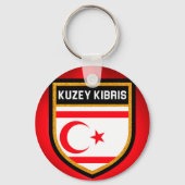 Fahne Nordzypern Schlüsselanhänger (Vorderseite)