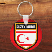 Fahne Nordzypern Schlüsselanhänger (Vorderseite)