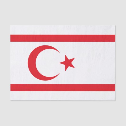 Fahne Nordzypern Seidenpapier (Vorderseite)