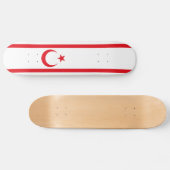 Fahne Nordzypern Skateboard (Horizontal)