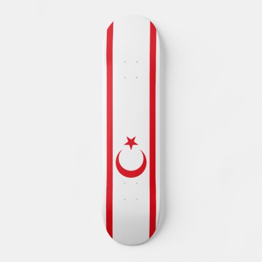 Fahne Nordzypern Skateboard (Vorderseite)