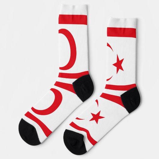 Fahne Nordzypern Socken (Linkes Detail)