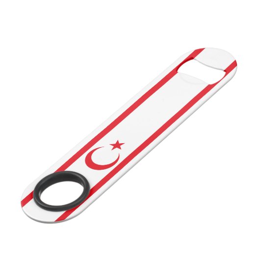 Fahne Nordzypern Speed Flaschenöffner (Rückseite Schrägansicht)