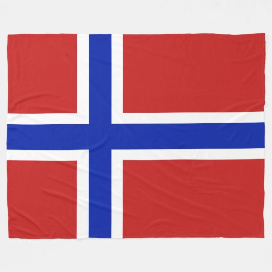 Fahne Norwegen skandinavische Großstadt Fleecedecke (Vorderseite (Horizontal))