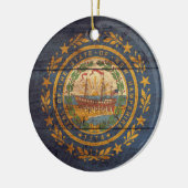 Fahne "Old Wood New Hampshire"; Keramik Ornament (Links)