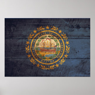 Fahne "Old Wood New Hampshire"; Poster