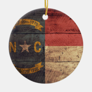 Fahne "Old Wood North Carolina"; Keramikornament