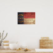 Fahne "Old Wood North Carolina"; Poster (Küche)