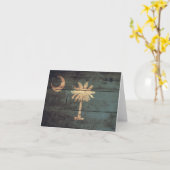 Fahne "Old Wood South Carolina"; Karte (Gelbe Blume)