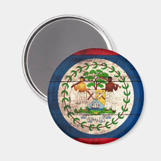 Fahne "Old Wooden Belize" Magnet (Vorderseite/Rückseite)