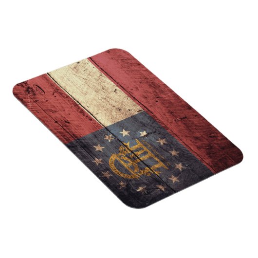 Fahne "Old Wooden Georgia"; Magnet (Rechte Seite)