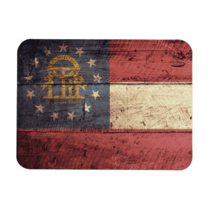 Fahne "Old Wooden Georgia"; Magnet