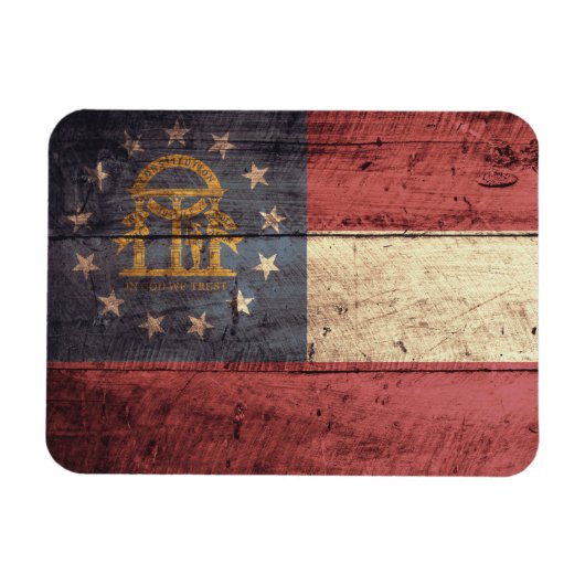 Fahne "Old Wooden Georgia"; Magnet (Horizontal)
