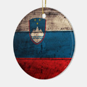 Fahne "Old Wooden Slovenije" Keramik Ornament (Links)