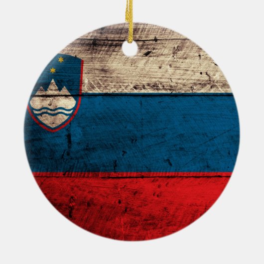 Fahne "Old Wooden Slovenije" Keramik Ornament (Hinten)