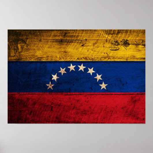 Fahne "Old Wooden Venezuela" Poster (Vorne)
