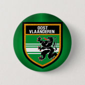 Fahne Ostflandern Button (Vorderseite)