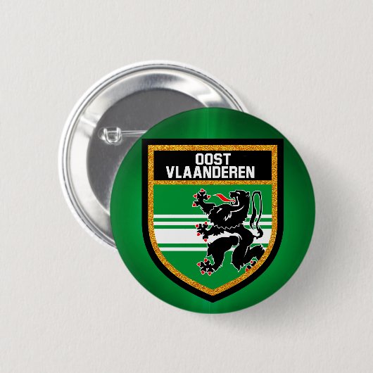 Fahne Ostflandern Button (Vorne & Hinten)