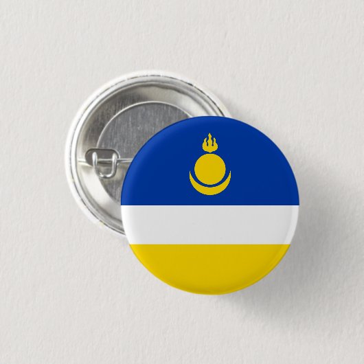 Fahne Patriotic Buryatia Button (Vorne & Hinten)