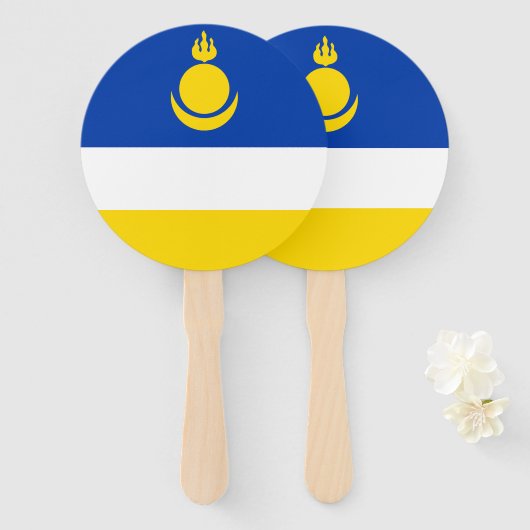 Fahne Patriotic Buryatia Fächer (Vorne und Hinten)