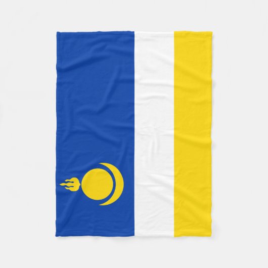 Fahne Patriotic Buryatia Fleecedecke (Vorderseite)