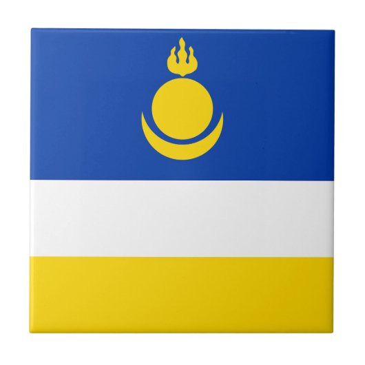 Fahne Patriotic Buryatia Fliese (Vorderseite)