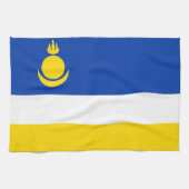 Fahne Patriotic Buryatia Geschirrtuch (Horizontal)