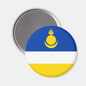 Fahne Patriotic Buryatia Magnet (Vorderseite/Rückseite)