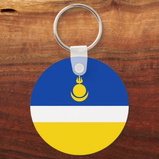 Fahne Patriotic Buryatia Schlüsselanhänger (Vorderseite)