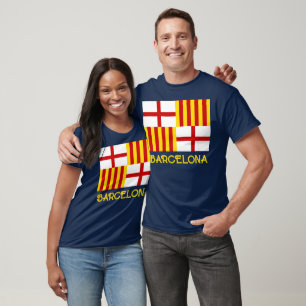 Fahne Red White Yellow Barcelona Nationalistische  T-Shirt