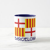 Fahne Red White Yellow Barcelona Nationalistische  Tasse (Zentrum)
