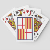 Fahne Rotes Weißes Gelb Barcelona Heraldic Art Spielkarten (Rückseite)