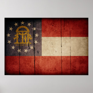 Fahne "Rugged Wood Georgia" Poster