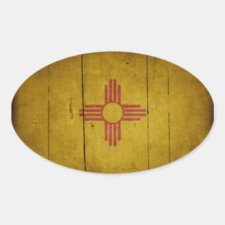 Fahne "Rugged Wood New Mexico" Ovaler Aufkleber