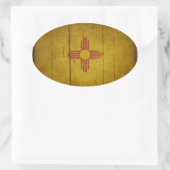 Fahne "Rugged Wood New Mexico" Ovaler Aufkleber (Tasche)