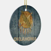 Fahne "Rugged Wood Oklahoma" Keramik Ornament (Rechts)
