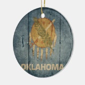 Fahne "Rugged Wood Oklahoma" Keramik Ornament (Links)