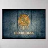 Fahne "Rugged Wood Oklahoma" Poster (Vorne)