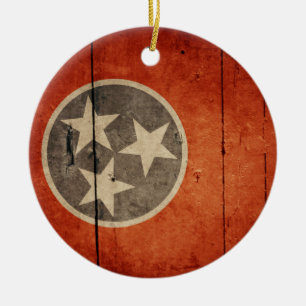 Fahne "Rugged Wood Tennessee" Keramikornament