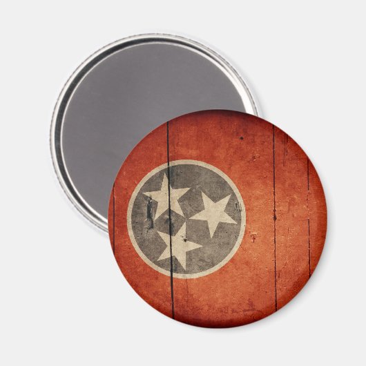 Fahne "Rugged Wood Tennessee" Magnet (Vorderseite/Rückseite)