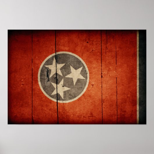 Fahne "Rugged Wood Tennessee" Poster (Vorne)