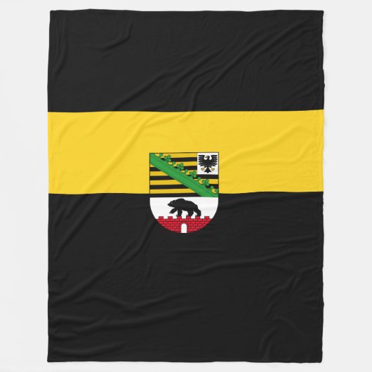 Fahne Sachsen-Anhalt Fleece Blanket (Vorderseite)